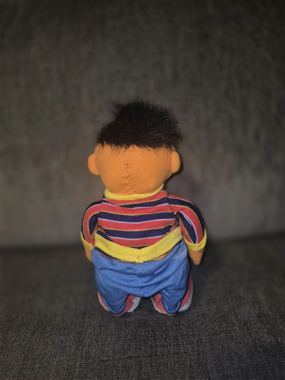 Ernie Plush Toy in Orange with Red Shoes and Striped Shirt